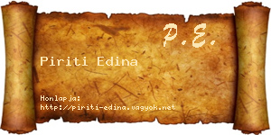 Piriti Edina névjegykártya