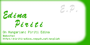 edina piriti business card